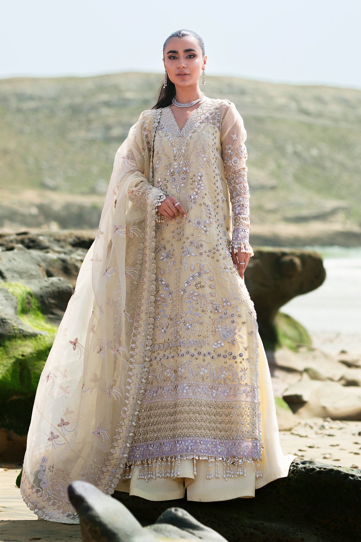 Emaan Adeel - Kamari Embroidered Organza Suit Unstitched 3 Piece EA24KR Ellie - Formal Collection