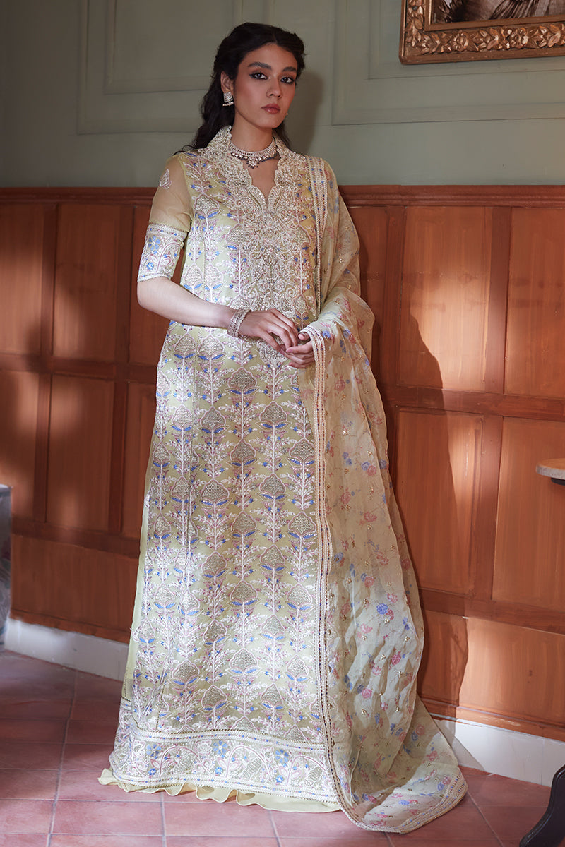 Qala By Mushq Embroidered Suits Unstitched 4 Piece MQ23Q MCK-08 Dina - Luxury Festive Collection