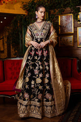 Mushq Embroidered Velvet Suit Unstitched 3 Piece MPS-04 Whispers Of Yesterday - Formal Collection