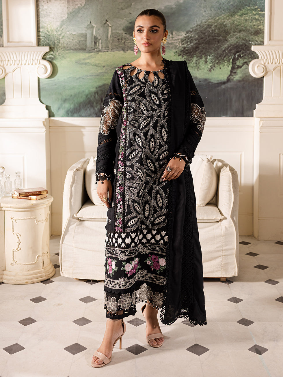 Mira by Parishay Embroidered Crepe Unstitched 3 Piece MBP-07 - Summer Collection