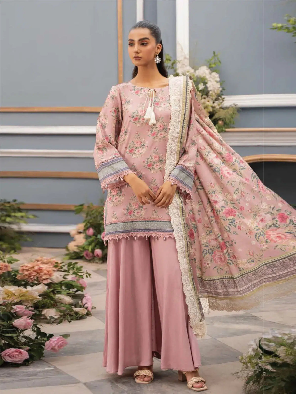 Mausummery Luxury Digital Printed Linen Unstitched 3 Piece Suit - MU25SSUL - AFREEN - Winter Collection