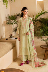 Azure Embroidered Suit Unstitched 3 Piece AZU24PC 63 Meadow Mist - Luxury Collection