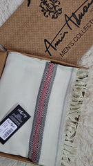 Amir Adnan's Traditional Woolen Shawl - FG-0001570-1000007-Off White