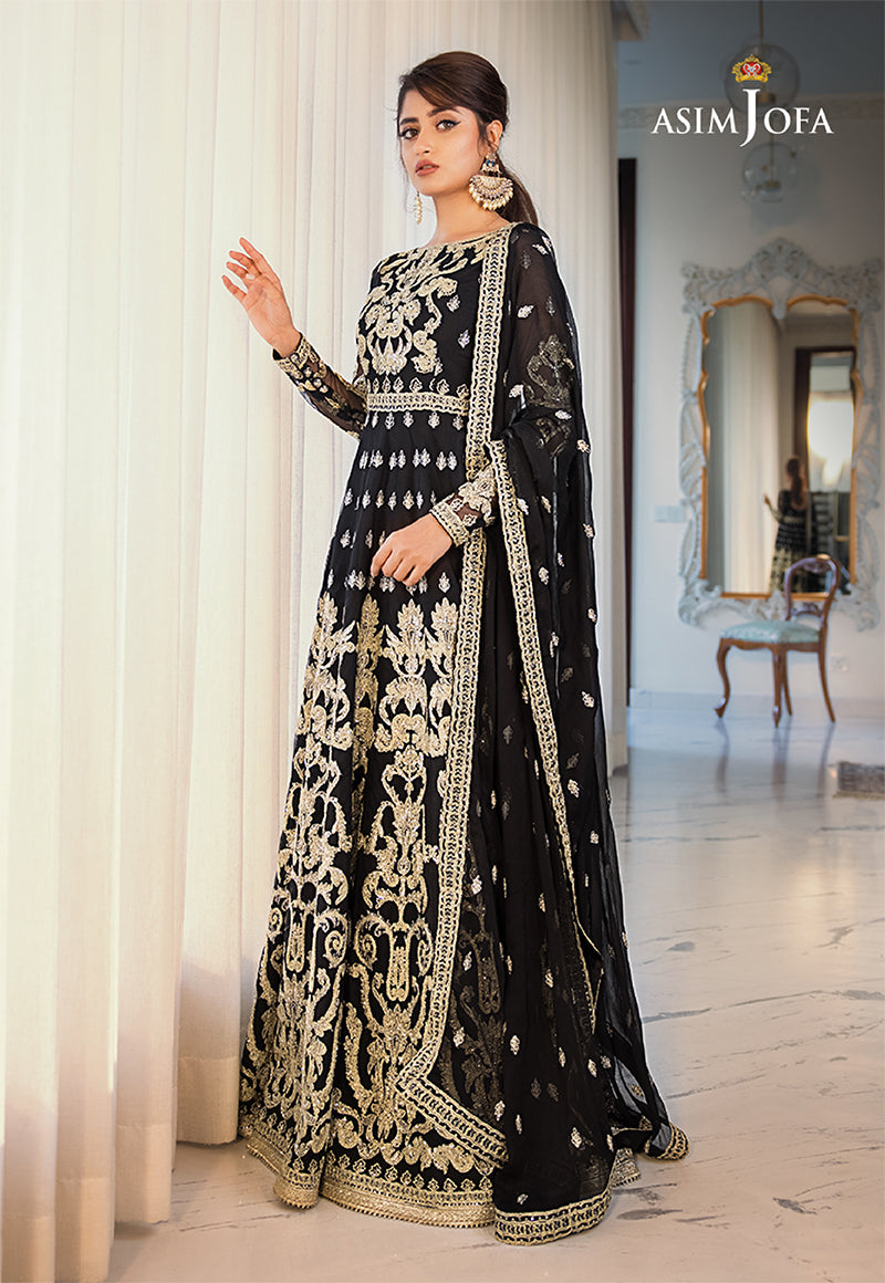 Jaan-e-Ada by Asim Jofa Embroidered Suits Unstitched 3 Piece AJ22JA AJSE-03 - Luxury Collection