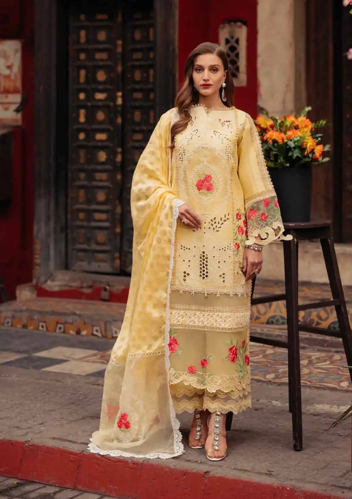 Parishay - Fashion Street Embroidered Lawn Suits Unstitched 3 Piece PFS-03 - Eid Collection