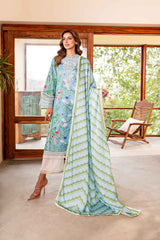 Shiree By Sable Vogue Embroidered Lawn Suit Unstitched 3 Piece SV24S D-05 Flower Of Paradise - Summer Collection
