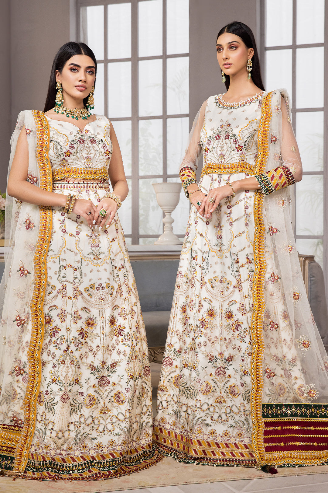 Vasl-e-Meeras By Alizeh Fashion Embroidered Net Suits Unstitched 3 Piece AFB22VM 04 Sawera