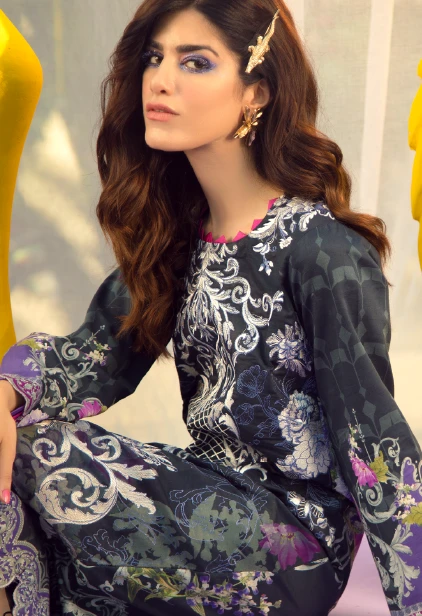 Rungrez Renaissance Luxury Lawn - STARRY NIGHT