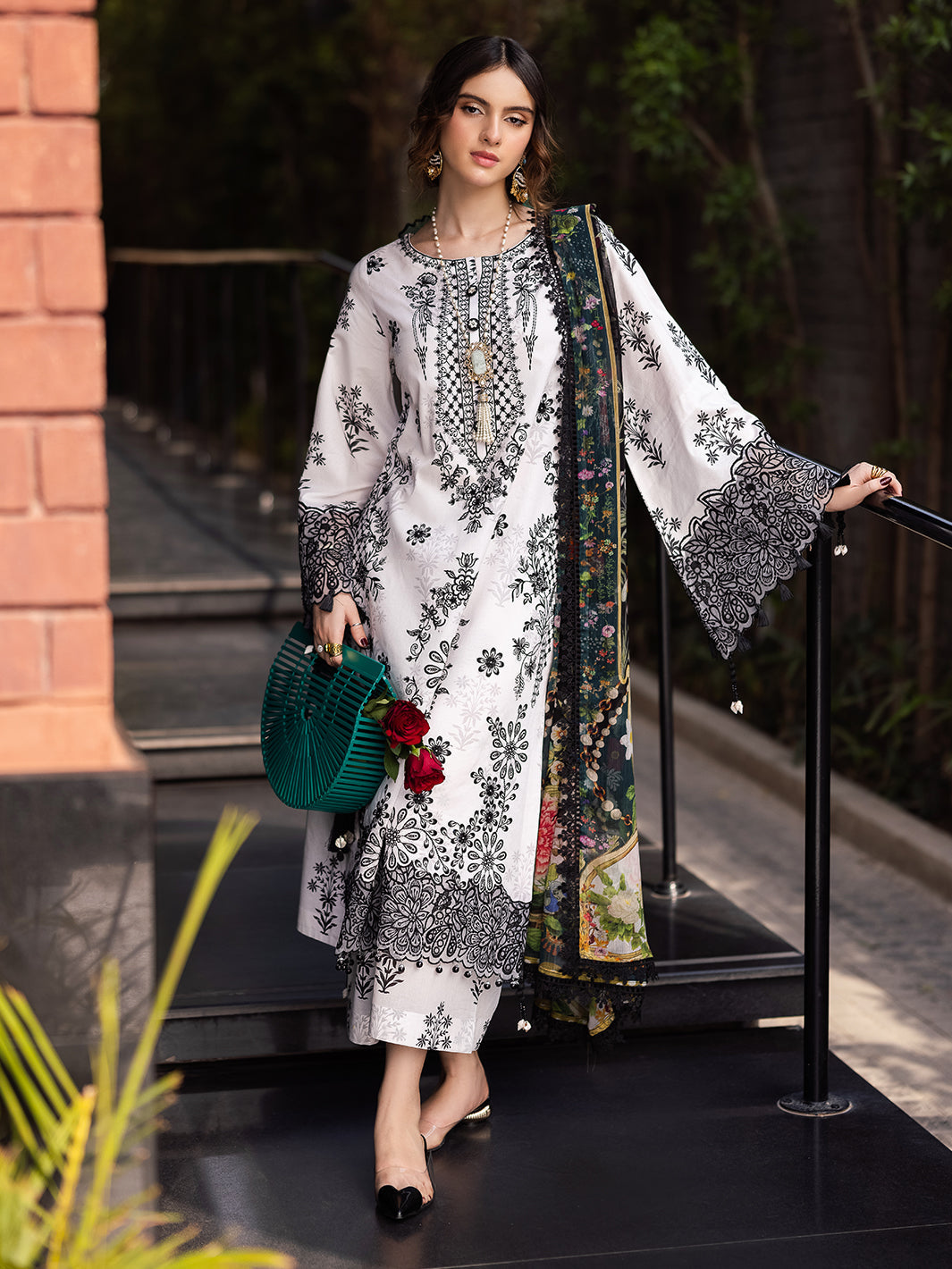 Mahnur - Afterhours Embroidered Lawn Suits Unstitched 3 Piece MN25AH D-1 Sundaze Soiree - Summer Collection