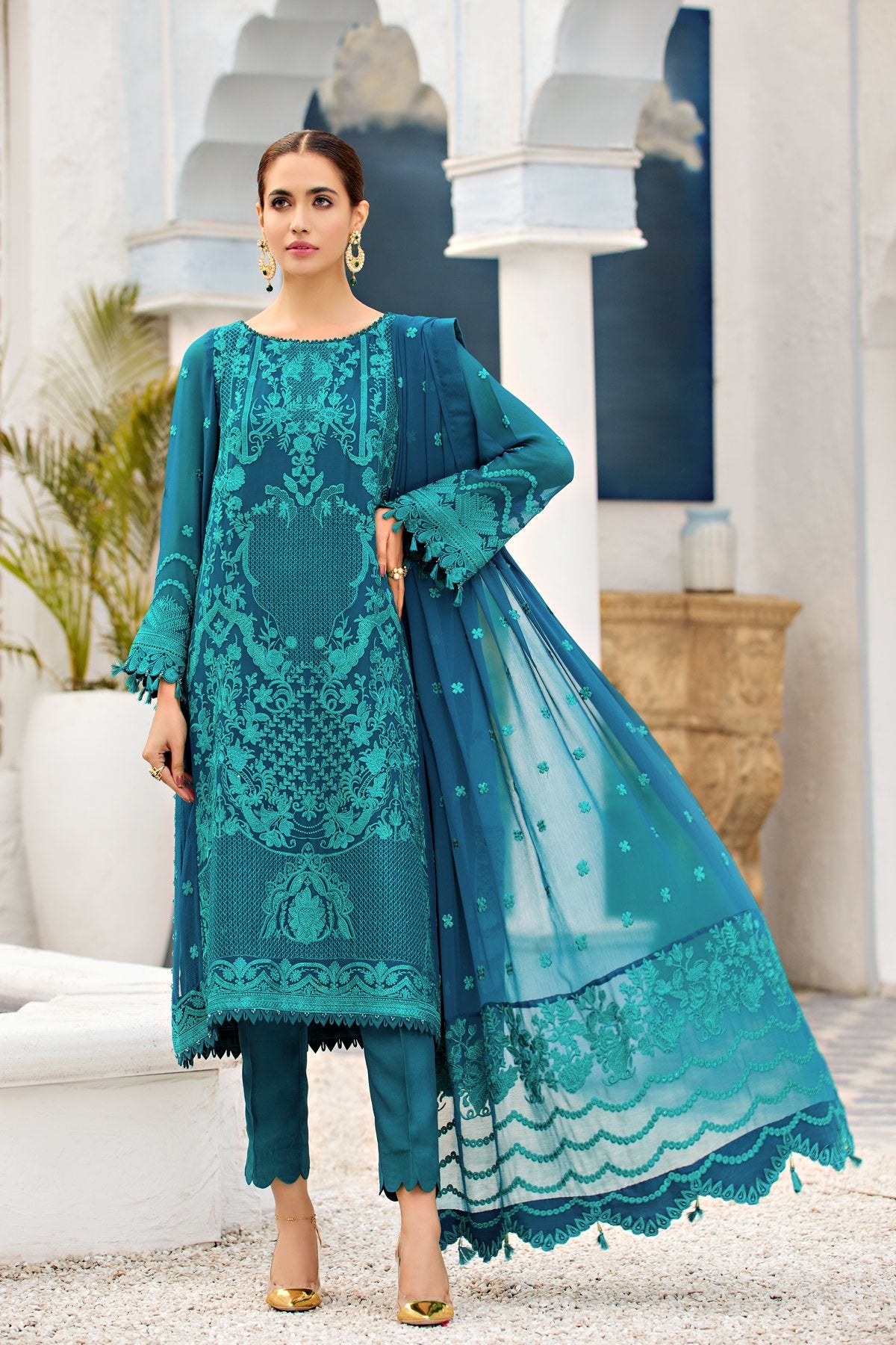 ALIZEH CHIFFON'21 - Teal Ink