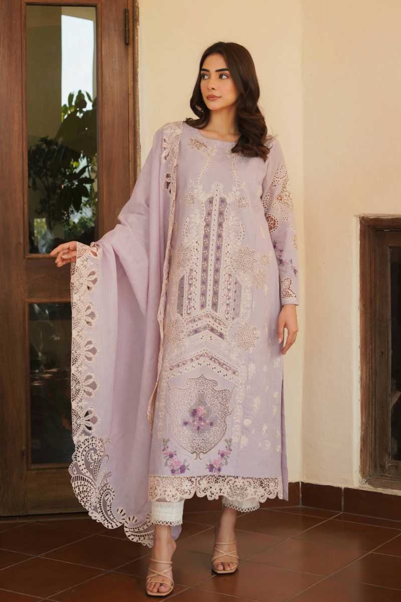 Manara Embroidered Lawn Suit Unstitched 3 Piece MNA24L ML-04 Lilia - Luxury Collection