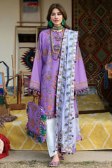 Zaha By Khadijah Shah Embroidered Lawn Suits Unstitched 3 Piece ZL25NL D-09 A Zariah - Summer Collection
