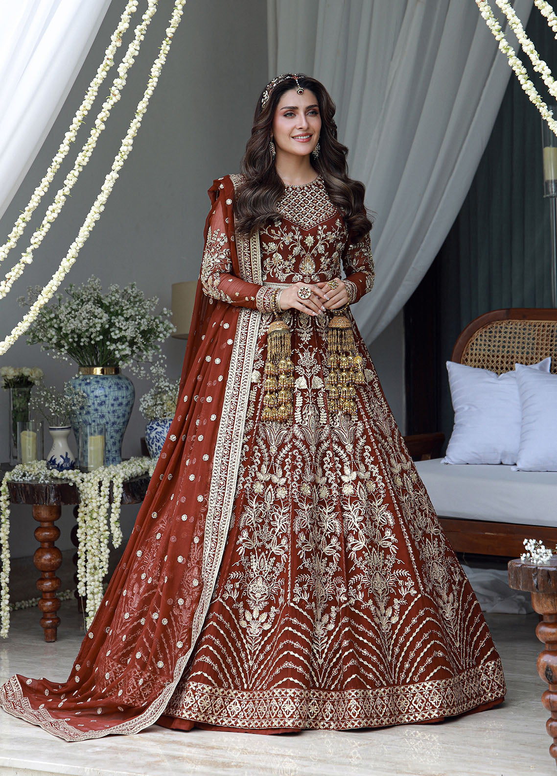 Gulmina Wedding Embroidered Chiffon Suits Unstitched 3 Piece GLM25EU D-01 - Formals Collection