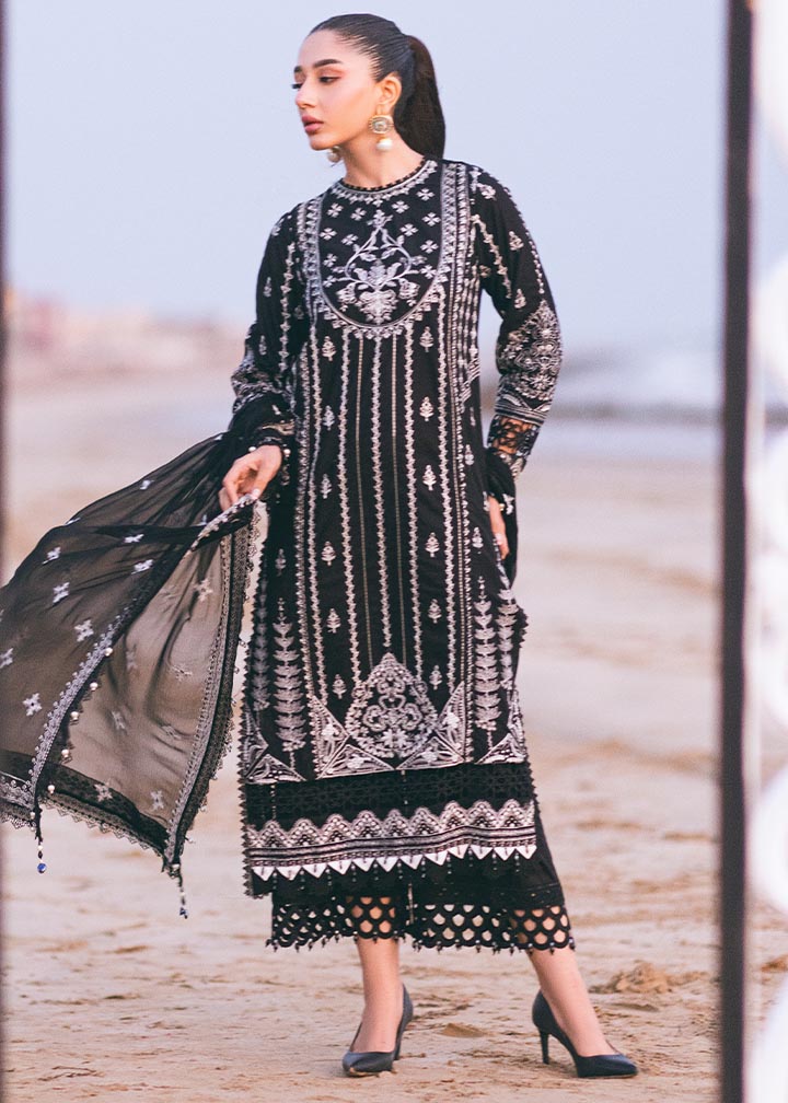 Sagar Kinaray by Zarposh Embroidered Lawn Suits Unstitched 3 Piece ZP25S Sawika - Summer Collection