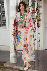 Zaha By Khadijah Shah Embroidered Lawn Suits Unstitched 3 Piece ZL25NL D-07 B Alya - Summer Collection