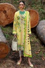 Zaha By Khadijah Shah Embroidered Lawn Suits Unstitched 3 Piece ZL25NL D-04 A Dahlia - Summer Collection-