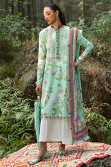 Zaha By Khadijah Shah Embroidered Lawn Suits Unstitched 3 Piece ZL25NL D-02 B Elara - Summer Collection