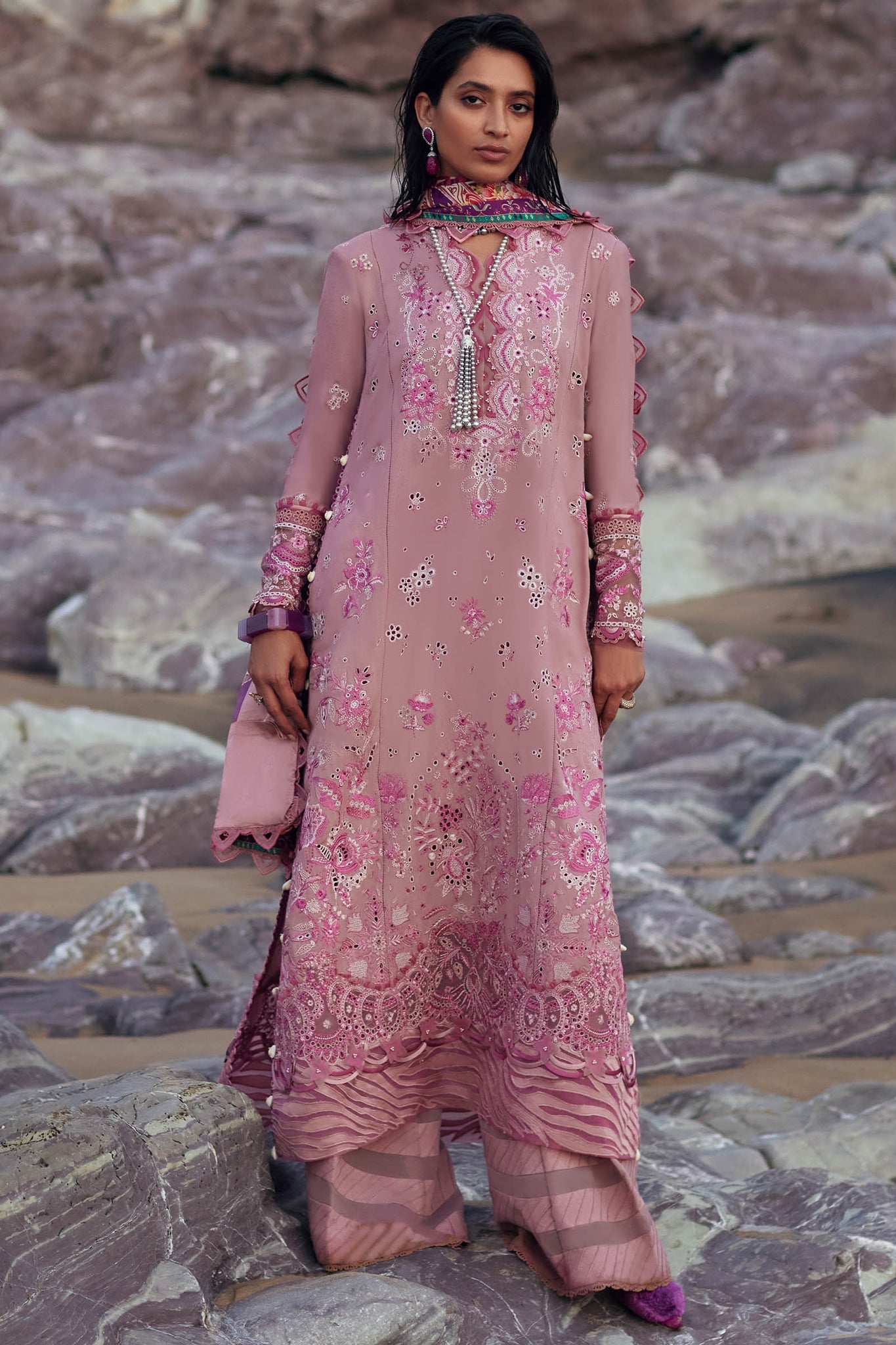 Elan Embroidered Suits Unstitched 3 Piece EL23UW EW23-01 Fezeh