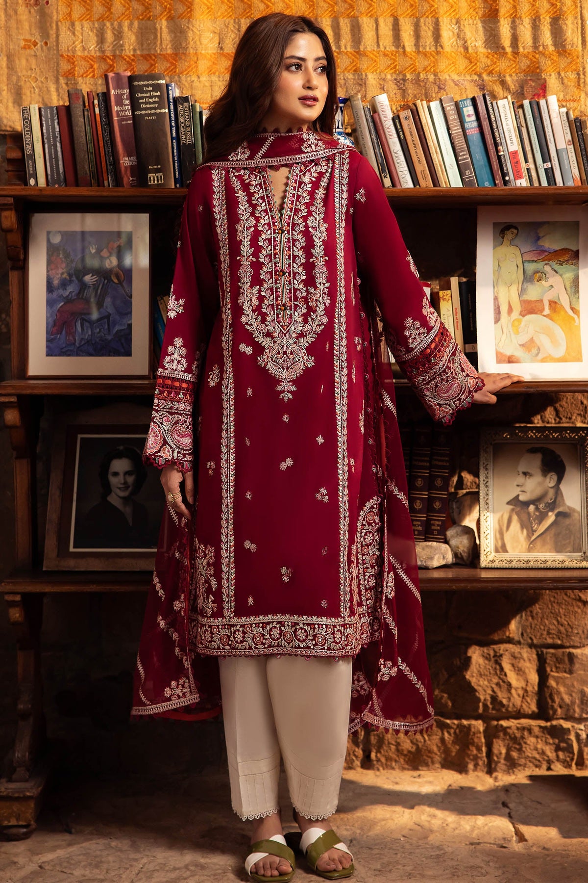 Zaha Embroidered Lawn Suits Unstitched 3 Piece ZL24-07B
