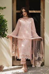 Manara Embroidered Lawn Suit Unstitched 3 Piece MNA24L ML-02 Primrose - Luxury Collection