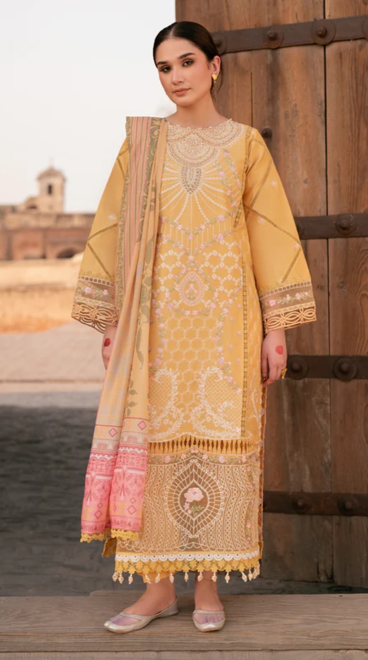 Mastani by Parishay Embroidered Lawn Suit Unstitched 3 Piece PR25IB MI-11 - Summer Collection