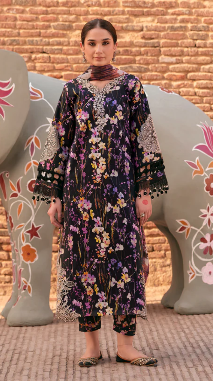 Mastani by Parishay Embroidered Lawn Suit Unstitched 3 Piece PR25IB MI-09 - Summer Collection