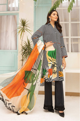 42101041-Digital Printed Super Fine Lawn, Grip Chiffon & Cambric-3PC