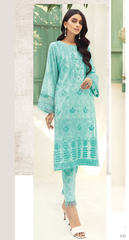 42101004-Embroidred Printed Super Fine Lawn & Cambric-2PC