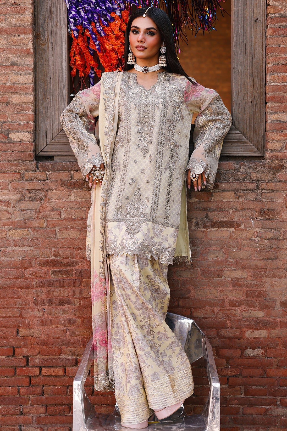 Charizma Embroidered Chiffon Suits Unstitched 4 Piece CRZ25VSL VSL25-21 - Formals Collection
