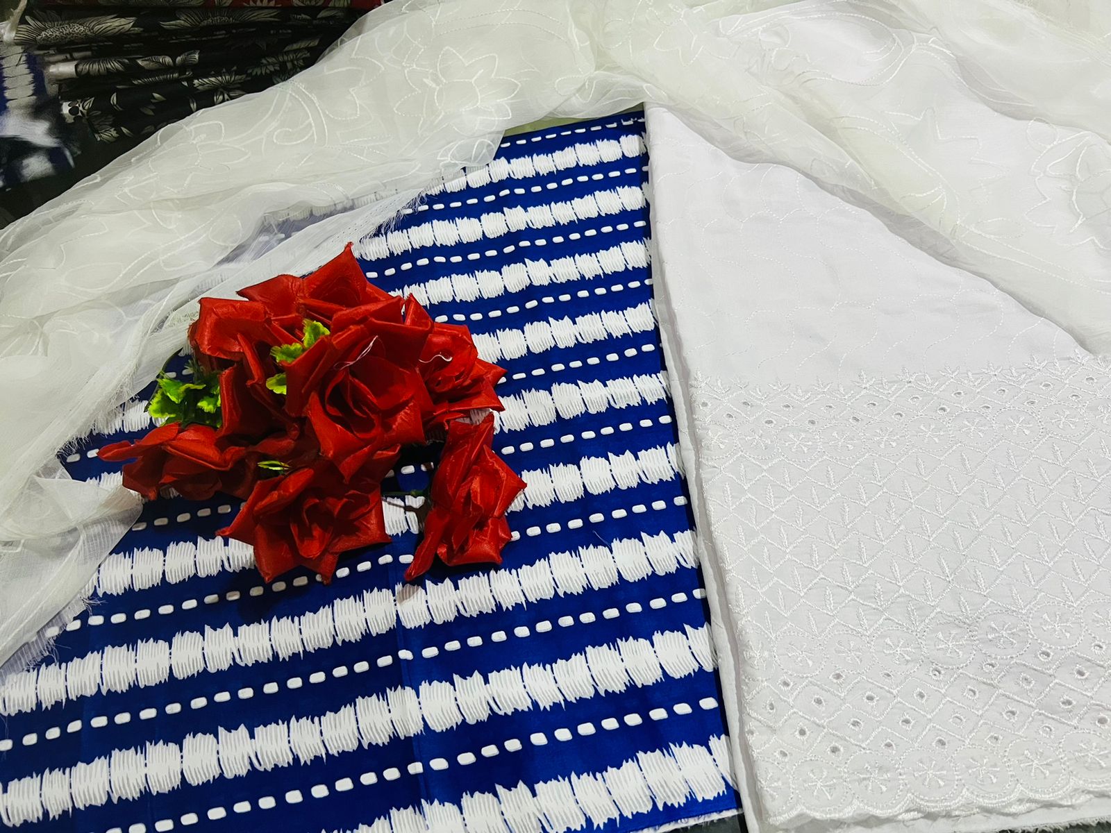 Exclusive Chunri Prints 3Pc Collection - ECP-01-Blue
