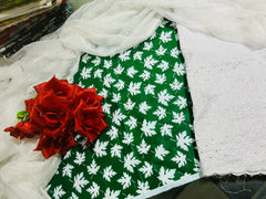 Exclusive Chunri Prints 3Pc Collection - ECP-01-L.Green