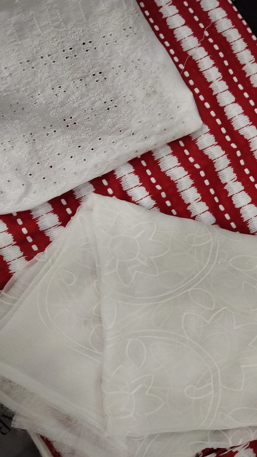 Exclusive Chunri Prints 3Pc Collection - ECP-01-Red
