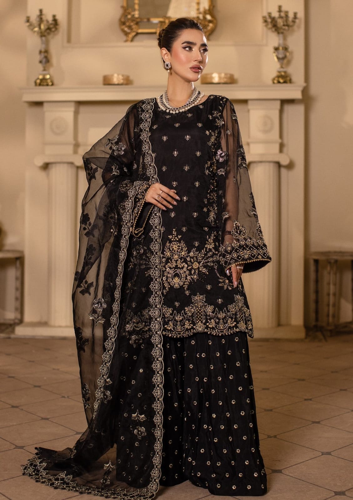 Sidra Aleem - Raj Kumari Embroidered Wedding Suits Unstitched 4 Piece RK- D-04 – Wedding Collection-