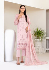 Tawakkal Fabrics Embroidered Viscose Zari Suits Unstitched 3 Piece (Embroidered Schiffli Chiffon Dupatta) - D-4393 - Najwa