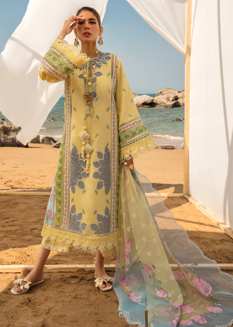 Crimson Luxury Lawn Collection'23 - An Ode to Cross Stitch- Lemon