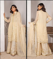 Yasmeen Arif by Al Dawood Textiles Pure Chiffon Suits Unstitched 3 Piece YAF MARGAJ AD-04 (Pure Chiffon)- Formal Collection