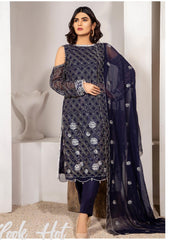 Yasmeen Arif by Al Dawood Textiles Pure Chiffon Suits Unstitched 3 Piece YAF MARGAJ AD-05 (Pure Chiffon)- Formal Collection