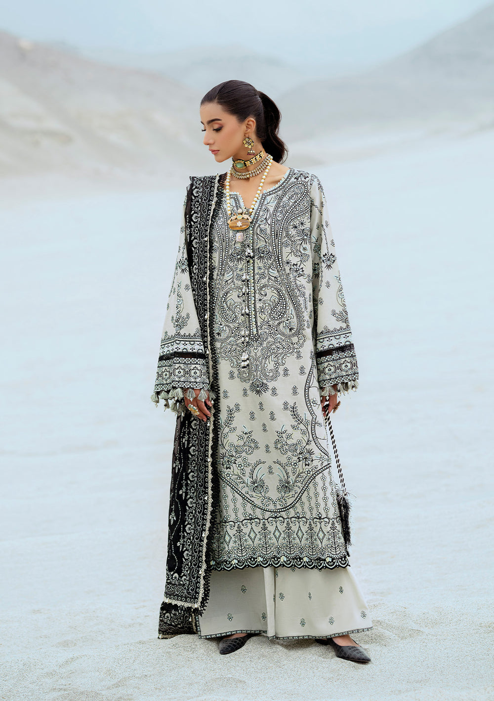 Aik Atelier - Raqs Embroidered Lawn Suits Unstitched 3 Piece AIK25RQ D-08 - Summer Collection