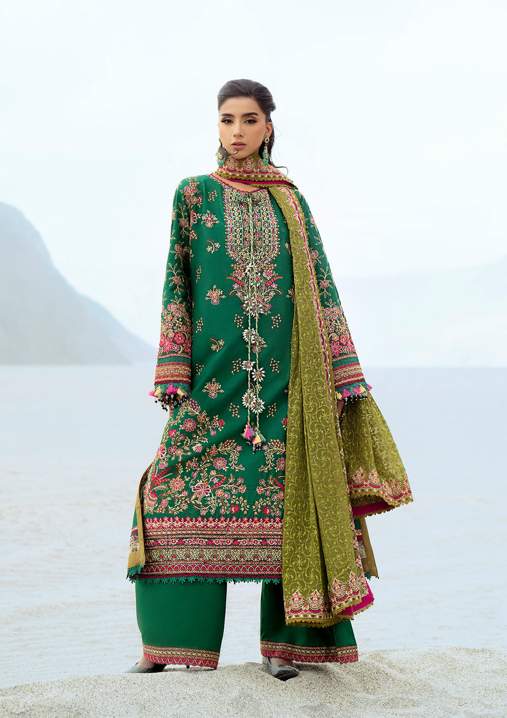 Aik Atelier - Raqs Embroidered Lawn Suits Unstitched 3 Piece AIK25RQ D-10 - Summer Collection
