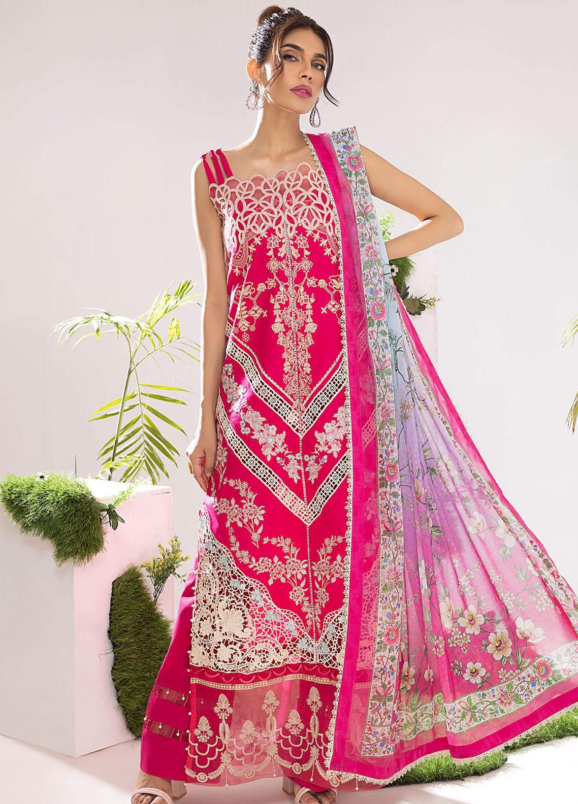 Asifa & Nabeel - Aleyna Embroidered Lawn Suits Unstitched 3 Piece AN23AL ALV-05 Secret - Summer Collection