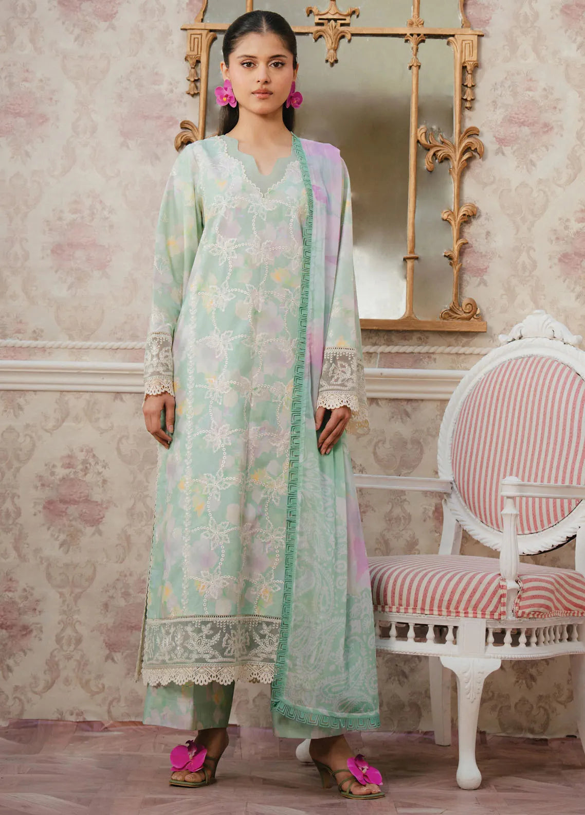 Armelia by Afrozeh Printed Lawn Suits Unstitched 3 Piece AAF25AM D-03 Liora - Summer Collection