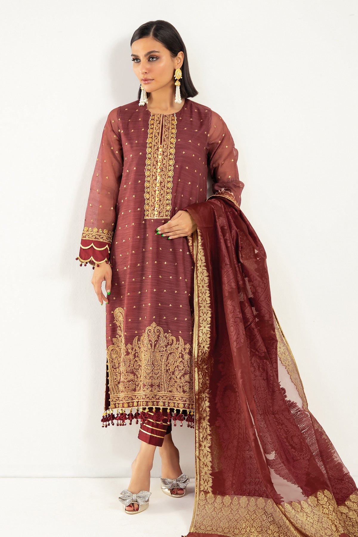 Khaadi Luxury Spring Summer Collection – BPO22205-Red-3PC