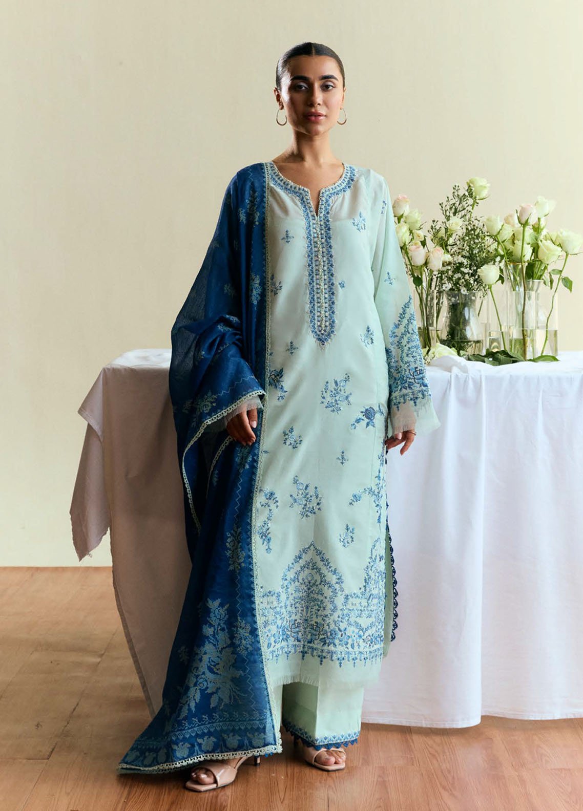 Coco by Zara Shah Jahan Embroidered Lawn Suits Unstitched 3 Piece CZS25EE D-10 Isle - Summer Collection