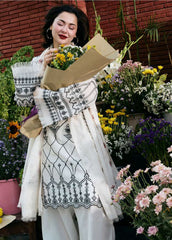 Coco by Zara Shahjahan Embroidered Lawn Suits Unstitched 3 Piece CZS25LD D-2 B Iris - Summer Collection