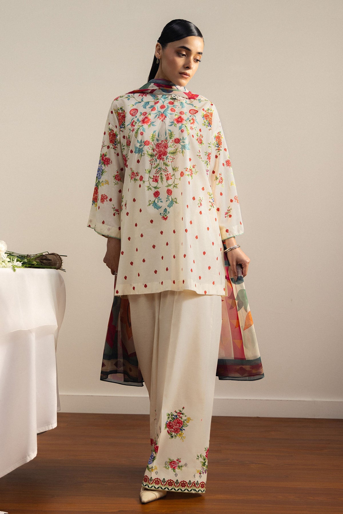 Coco by Zara Shahjahan Unstitched Printed Lawn 3 Piece Suit CZS26ULV AKI-6A – Summer Collection