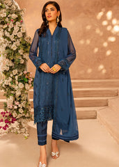 Shireen Lakdawala Embroidered Chiffon Suits Unstitched 3 Piece ST25SL SL-C-V10- Berry Blue