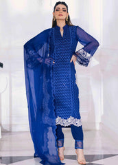 Azure Luxe Embroidered Chiffon Suits Unstitched 4 Piece AZU23ESE3 Mellow-Breeze - Festive Collection
