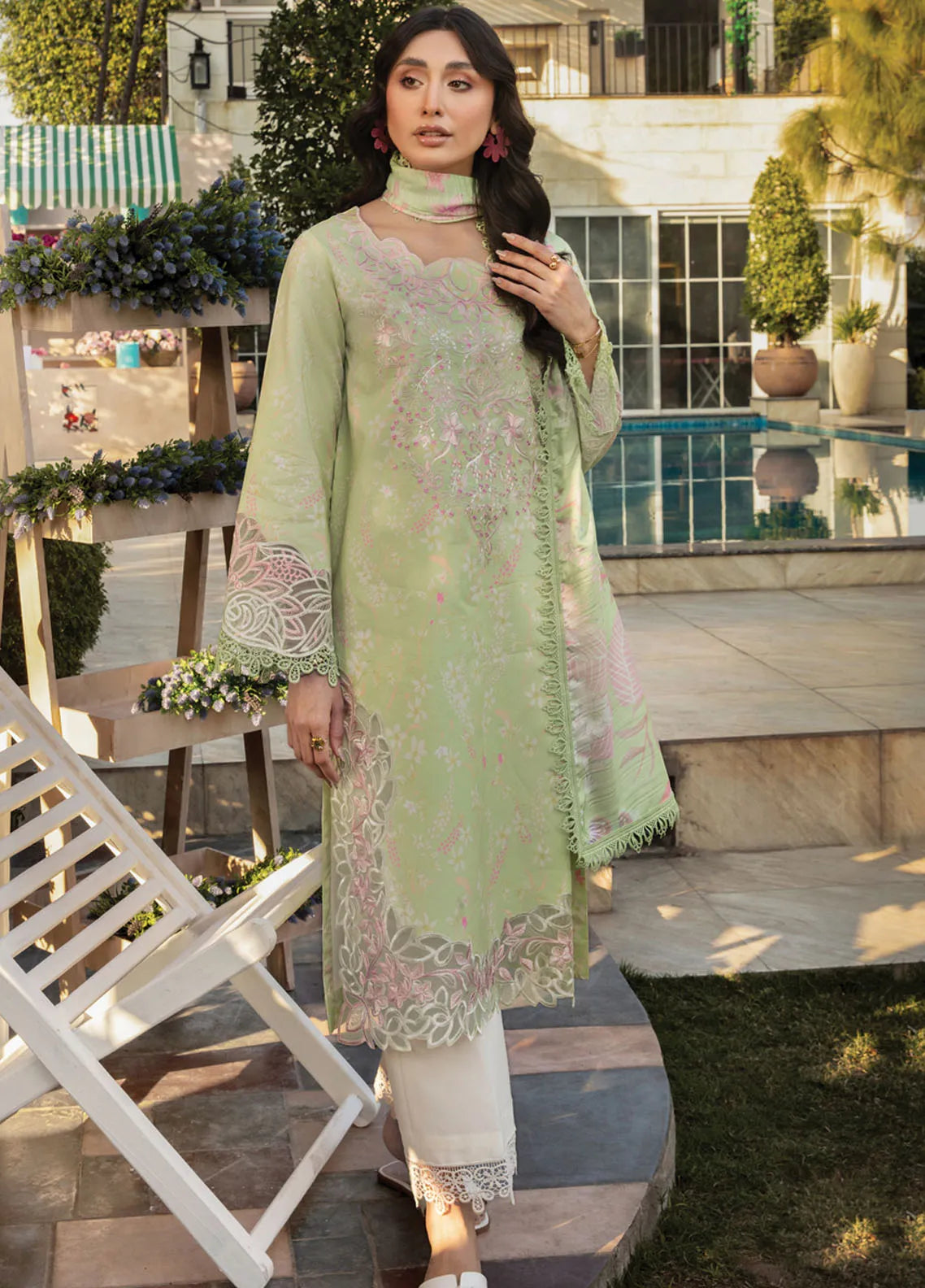 Rang Rasiya - Florence Embroidered Lawn Suit Unstitched 3 Piece RR25F D-02 Haniya - Summer Collection