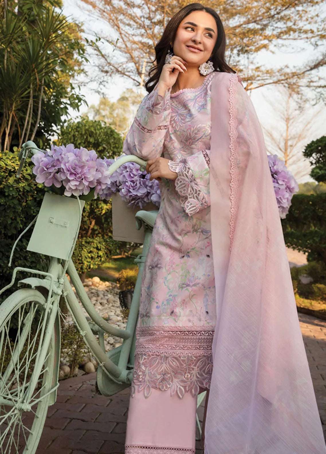 Rang Rasiya - Florence Embroidered Lawn Suit Unstitched 3 Piece RR25F D-11 Rania - Summer Collection-