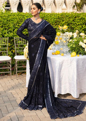 Gulaal Embroidered Viscose Unstitched Saree GL23WD GL-WU-23V1-07 LEENA - Wedding Collection